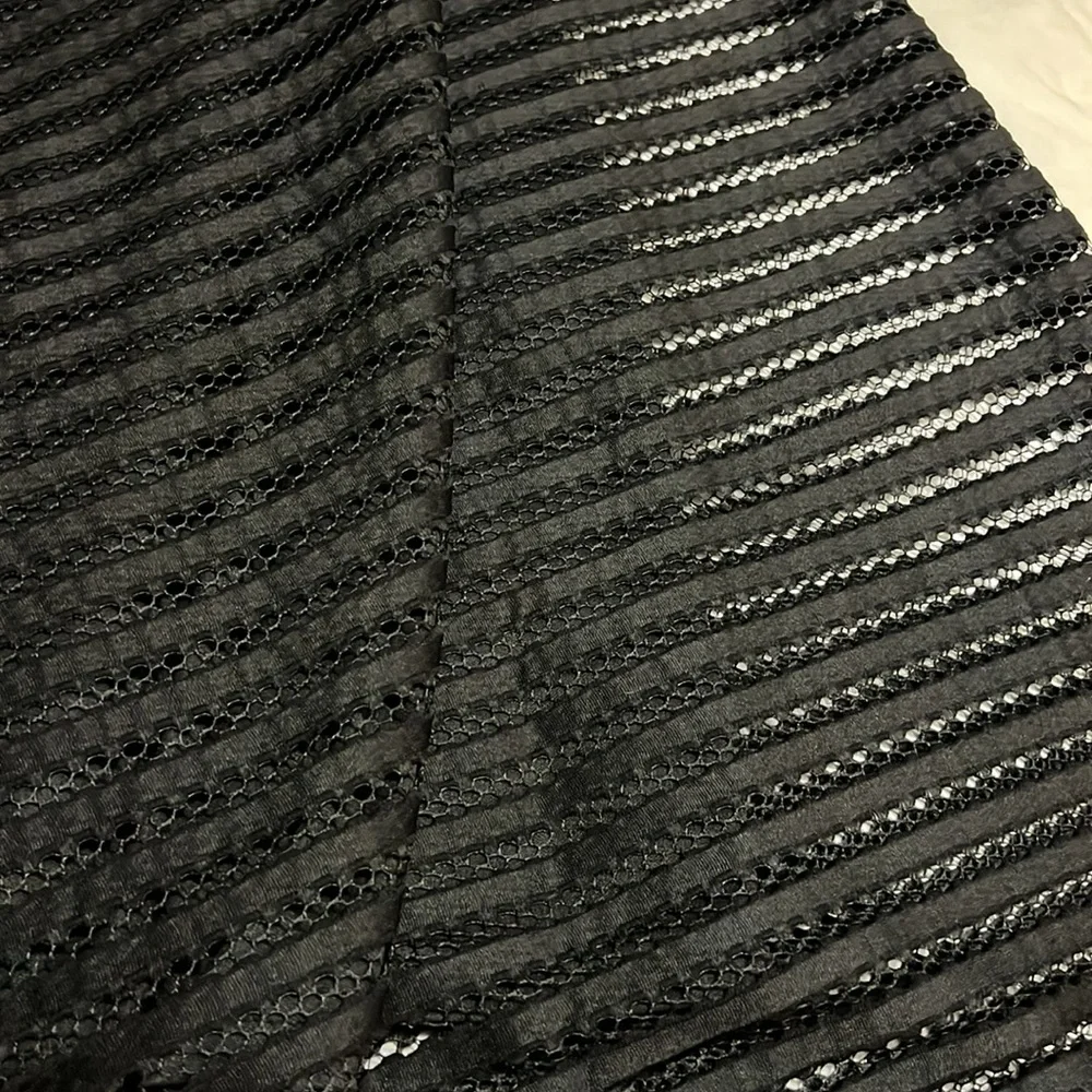 Long Tea Length Black Skirt Fully Lined lace and Ribbon over skirt NWOT - Picture 4 of 12